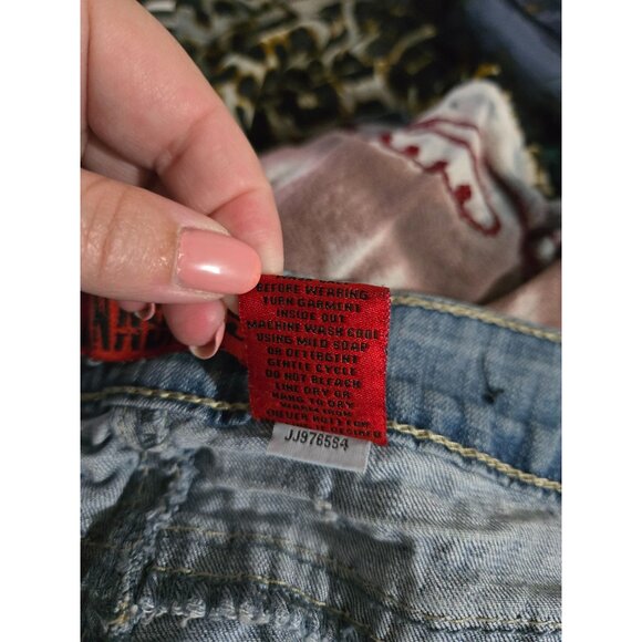 Zanadi Juniors Denim Mixed Media Midi Skirt Size 9 Gypsy Y2K Asymmetric Fairy - Picture 8 of 11